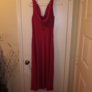 Red Jones New York evening dress, 12, polyester